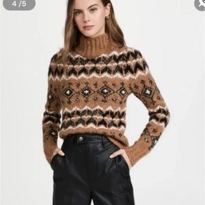 Veronica Beard beaded fair isle sweater
